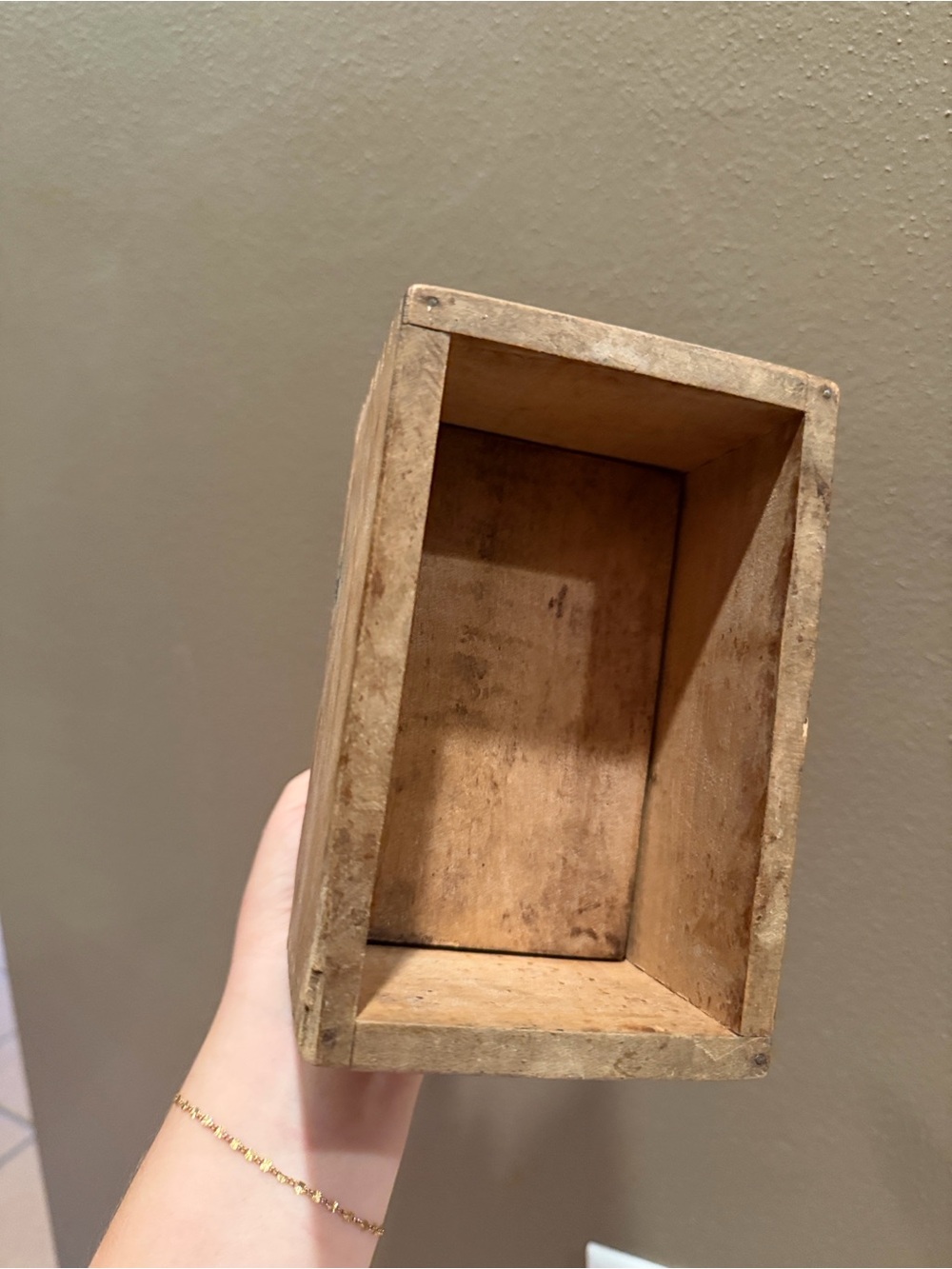 Primitive Wooden Rectangular Butter Mold - Picture 2 of 6